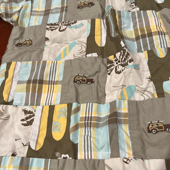 Janie and Jack Island Surf Surf Wagon Madras Plaid Patchwork Top  Size 4… - Picture 8 of 11